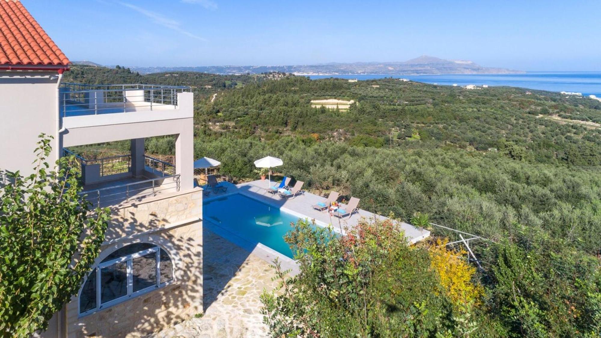 Villa Konstantinos Hilltop Vineyard Escape Almirída Kültér fotó