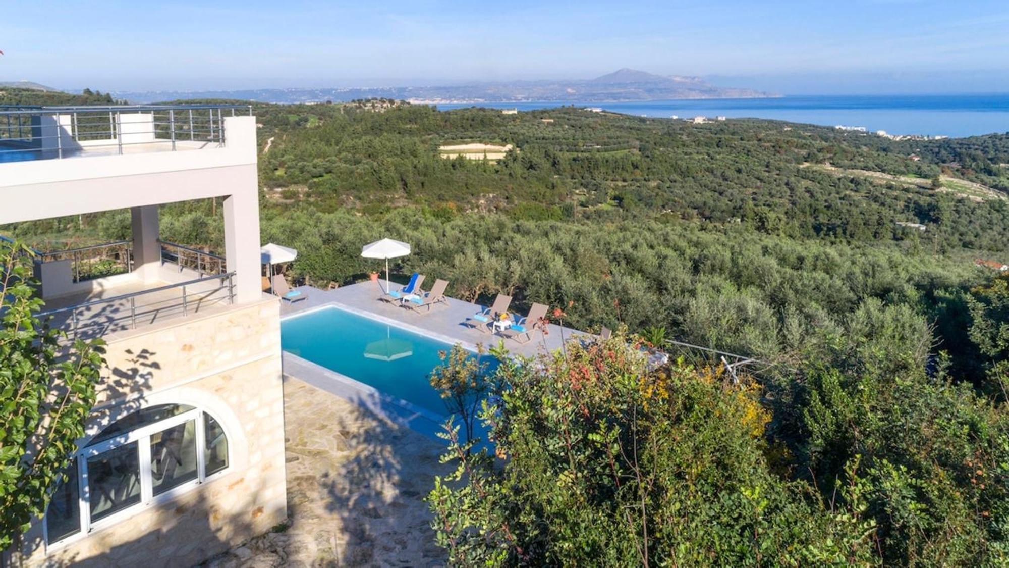 Villa Konstantinos Hilltop Vineyard Escape Almirída Kültér fotó